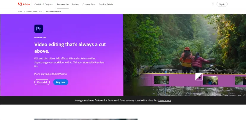 Adobe Premiere Pro - Video editing