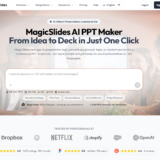 MagicSlides Ai presetation maker tool