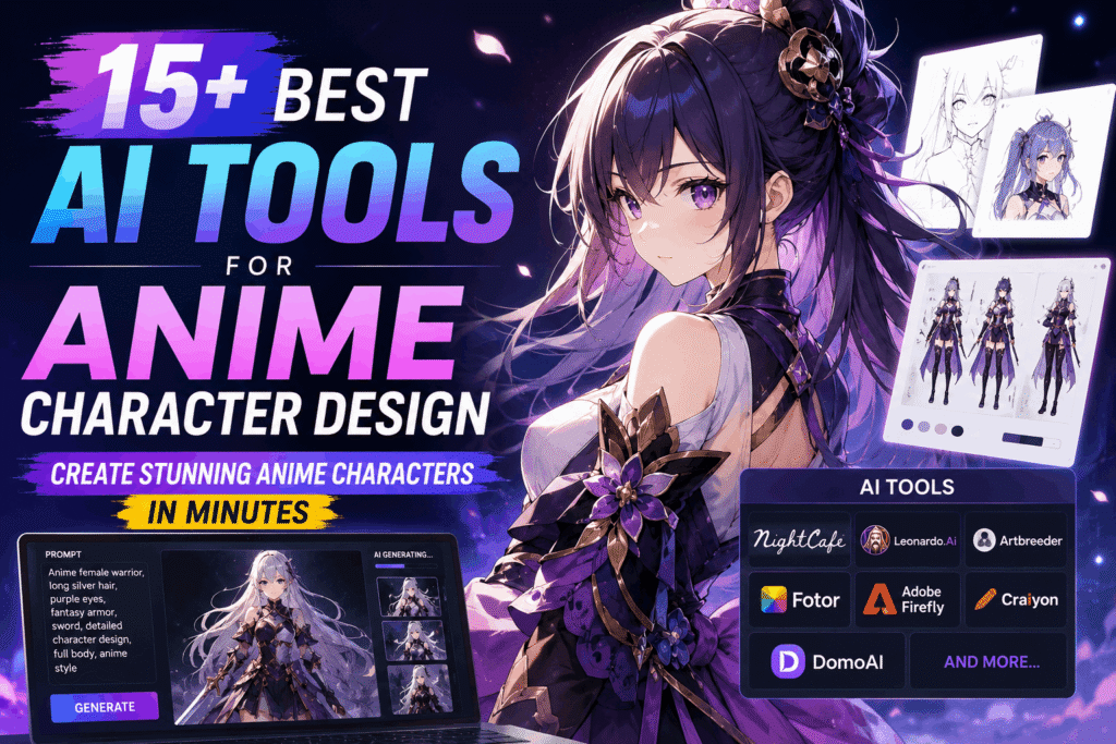 15+ Best AI Tools for Anime Character Design