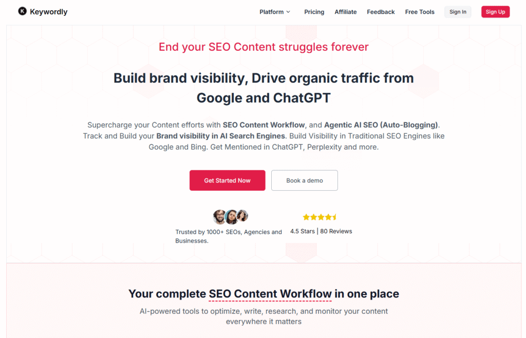 Keywordly AI SEO Tool