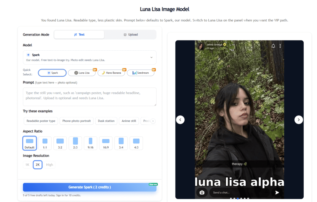 Luna Lisa image model