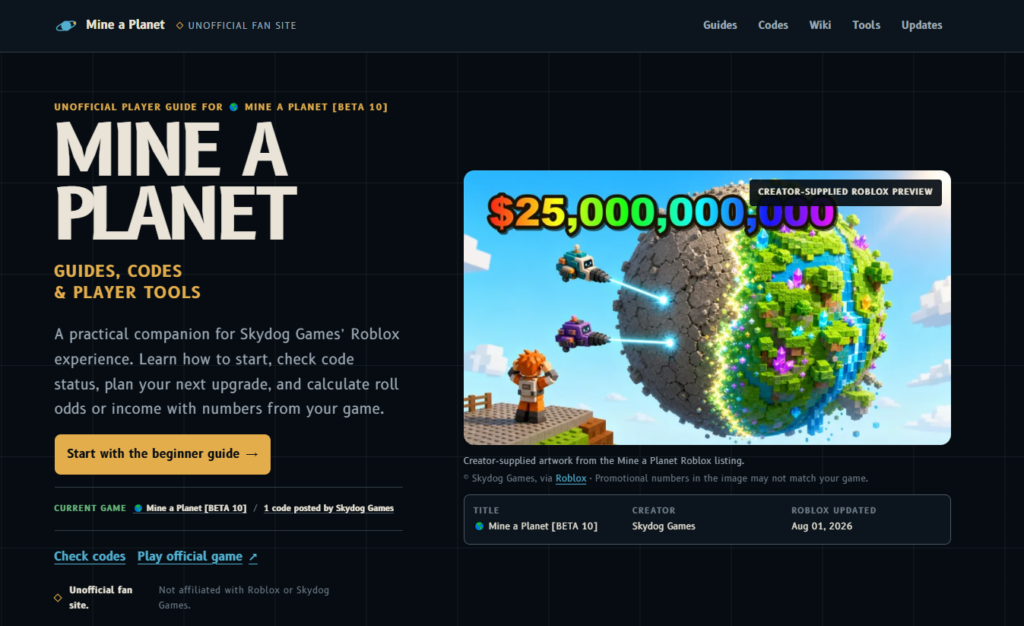 Mine A Planet