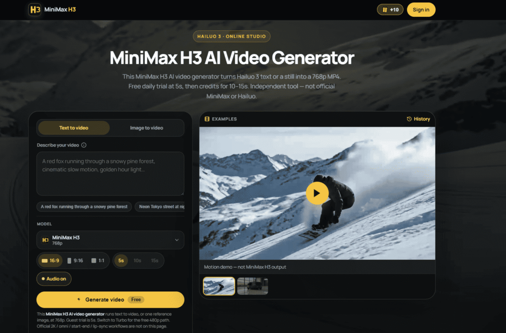 MiniMax H3 AI Video Generator 2 MiniMax H3 AI Video Generator
