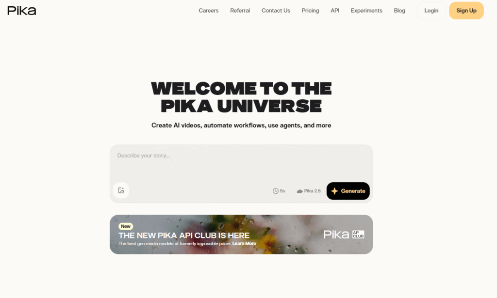 Pika Labs AI Tool