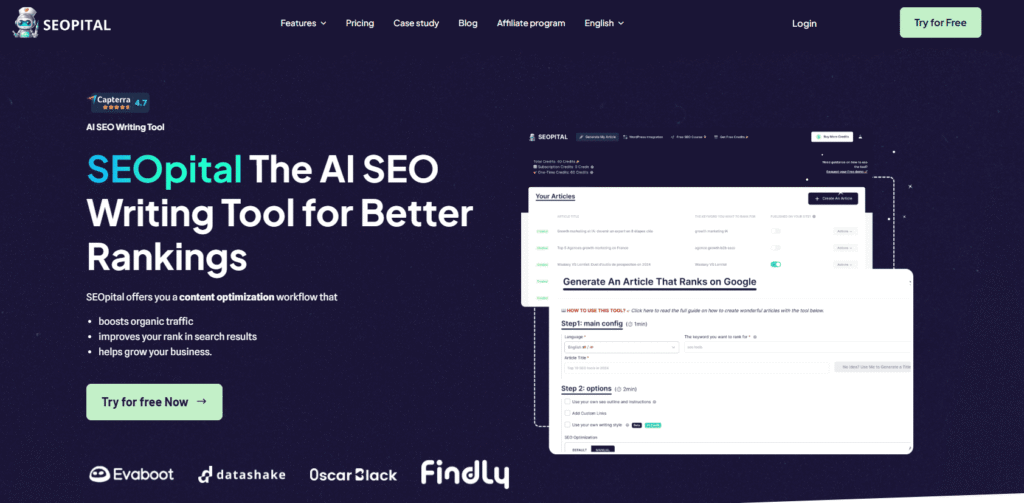 SEOpital 2 SEOpital AI SEO Writing