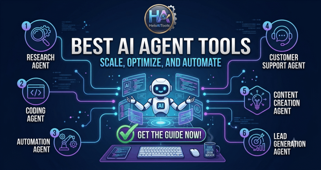 Best AI Agent Tools in 2026 — comparison and ranking by HeloAITools