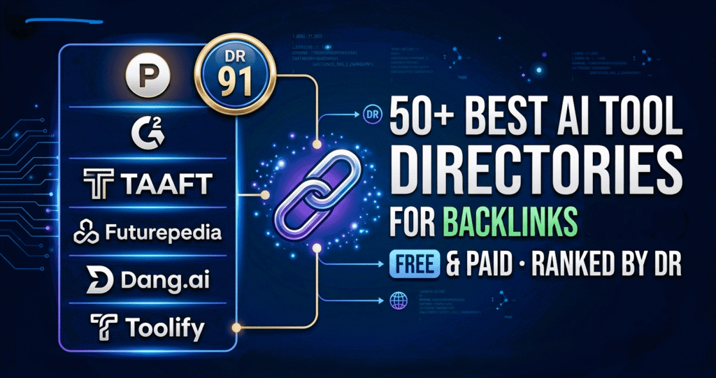 Best AI tool directories for backlinks in 2026 — ranked by DR with dofollow and free options