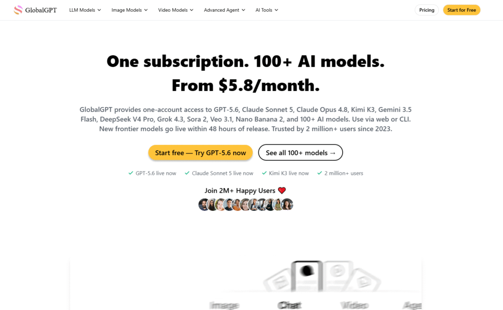 GlobalGPT 2 GlobalGPT 100 AI Tools Subscription