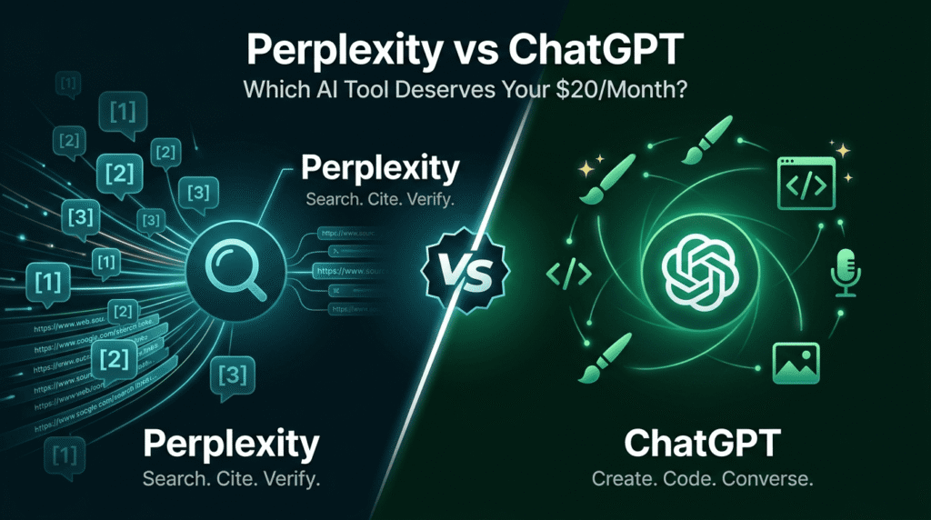 Perplexity vs ChatGPT 2026 comparison — which AI tool is better for research and creativity