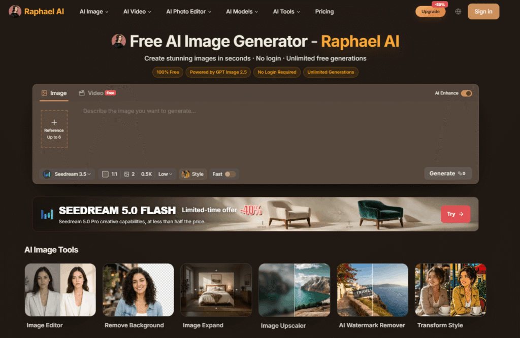 Raphael AI 2 Raphael AI Free unlimited AI image generator